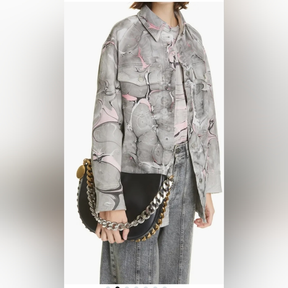 Stella McCartney Eco Alter Nappa Medium Frayme Shoulder Bag Sand - Picture 13 of 13